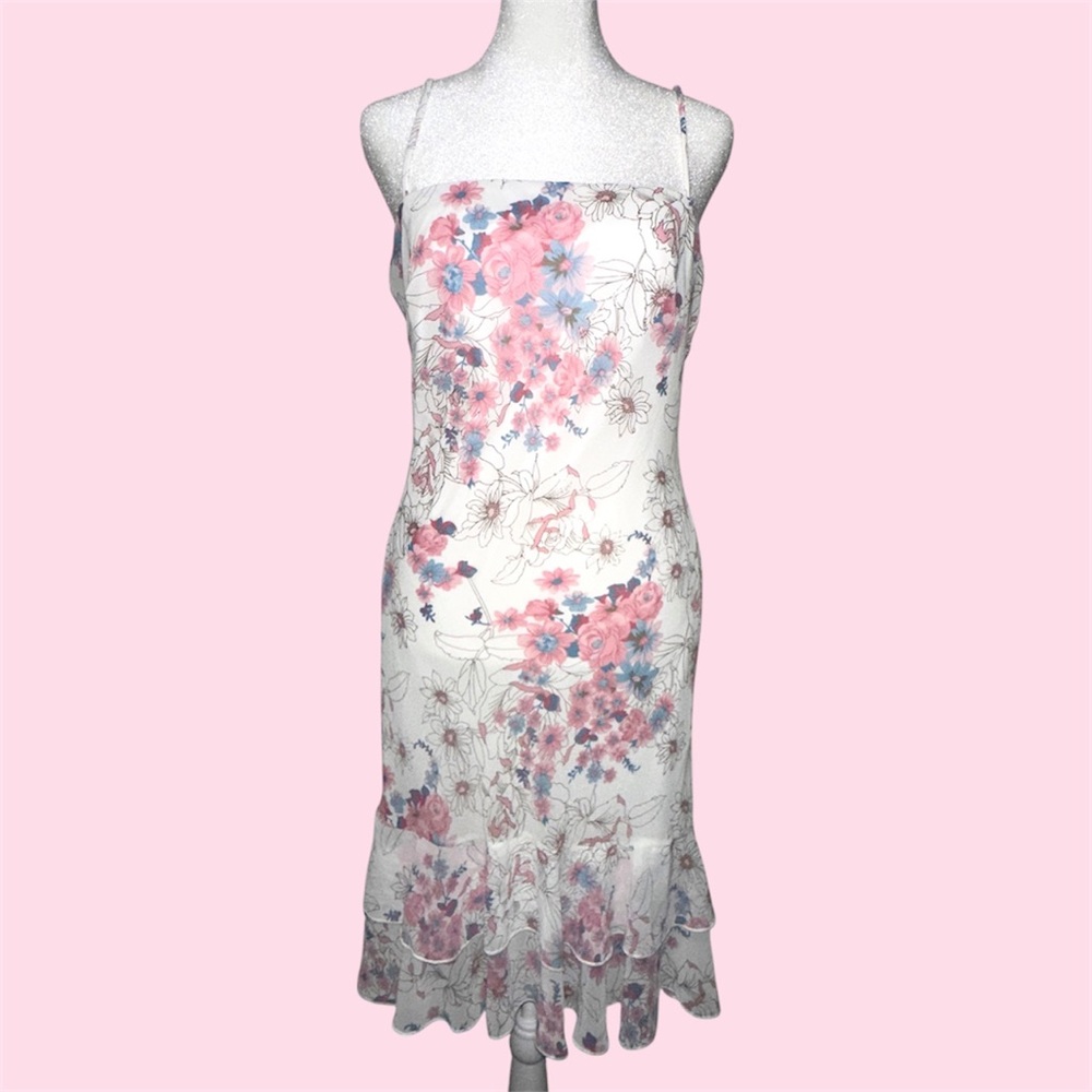 Y2K Floral Ruffle Dress